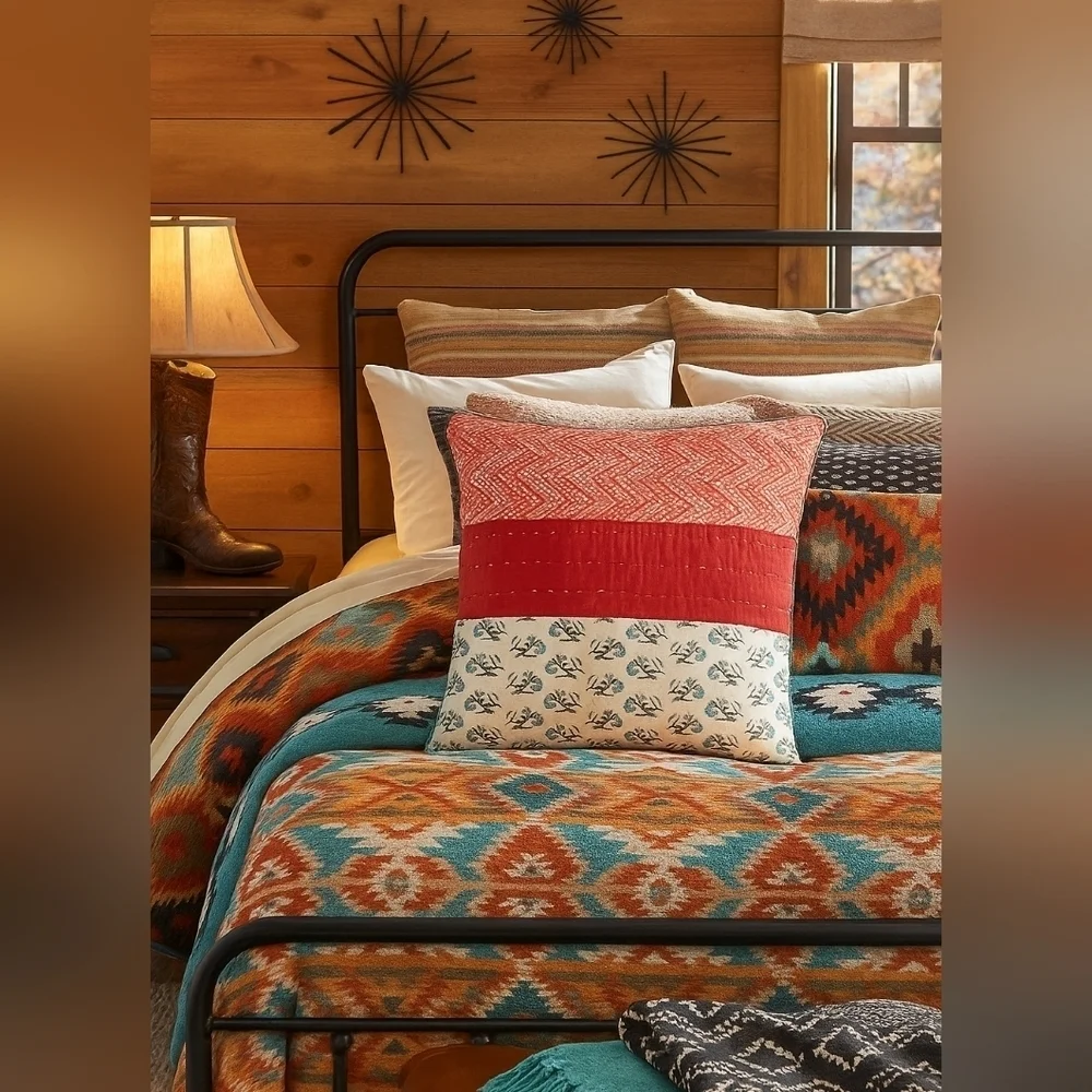 Sundance Patchwork Melody Euro Sham NWT
